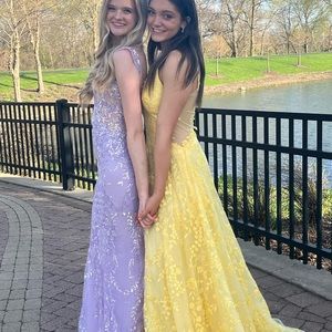 yellow prom dress size 6
